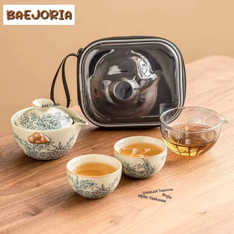 Niedliches Hasen-Sonnenblumen- – Korean Tea Set Bewertung und Preis