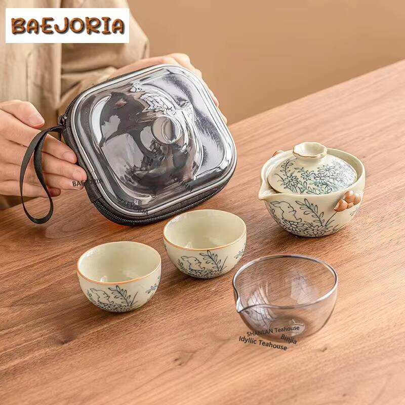 Niedliches Hasen-Sonnenblumen- – Korean Tea Set Bewertung und Preis